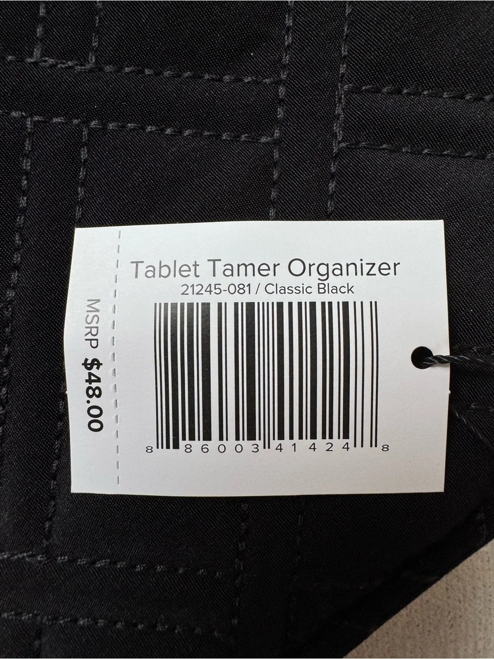 Vera Bradley Tablet Tamer Organizer Classic Black Quilted Zip Around NEW w/ Tags